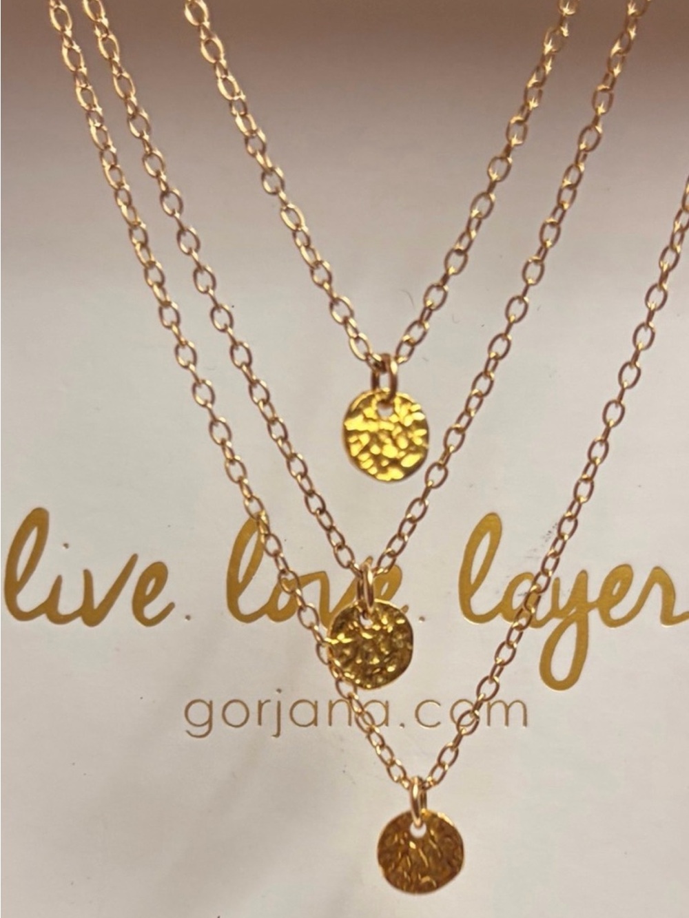 Gorjana 3 Disc Shimmer Layered Necklace Set in Gold